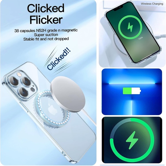 🆕 Luxury Glitter Bling Case For IPhone 13 Pro Max   with  Camera Protector - Picture 6 of 7